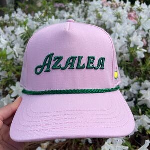 Pink Azalea MASTERS Cap with Green Embroidery